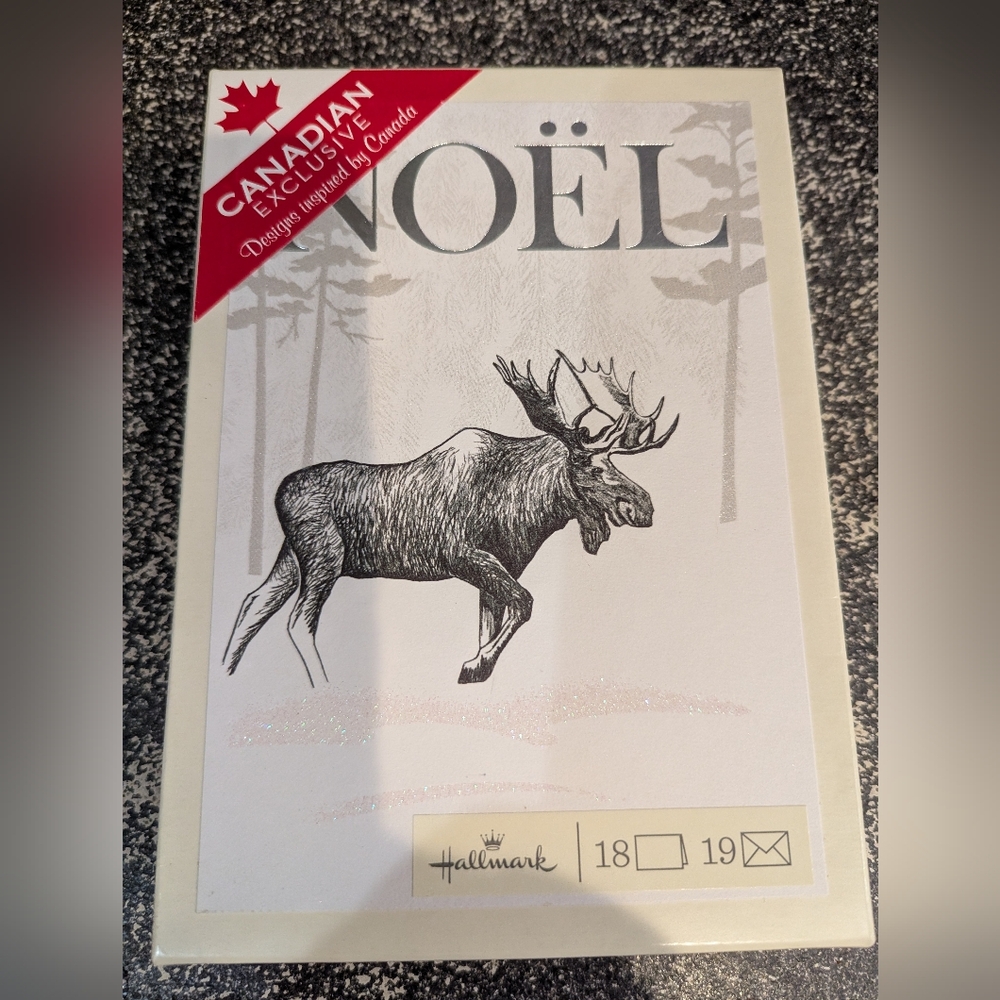 Hallmark Noël Moose Cards - Black and White